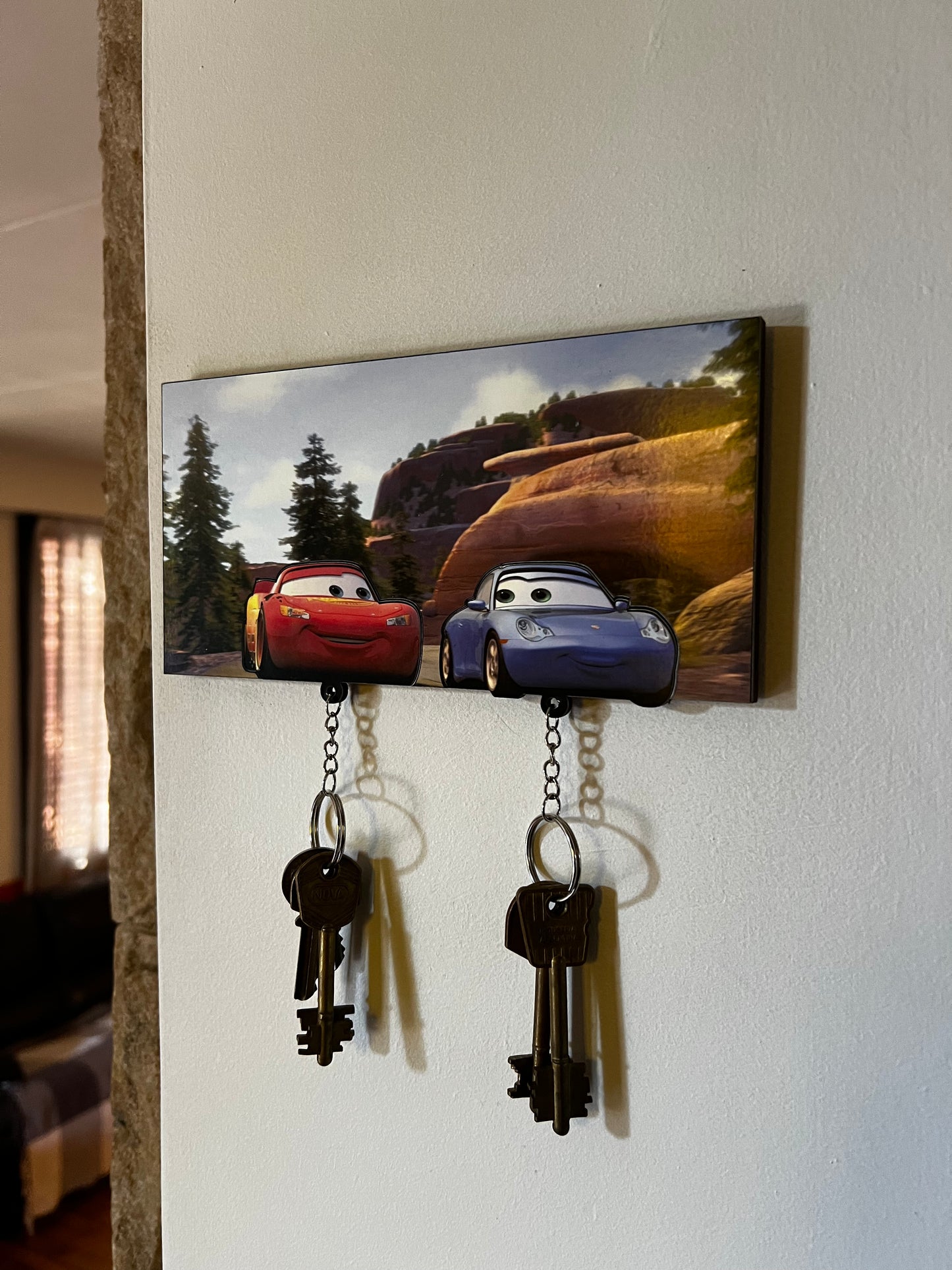 Cars keychain and holder